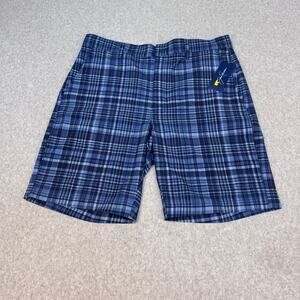 JACK NICKLAUS Golf Shorts Plaid Wicking 50 SPF Stretch Men's 34 NWT $68